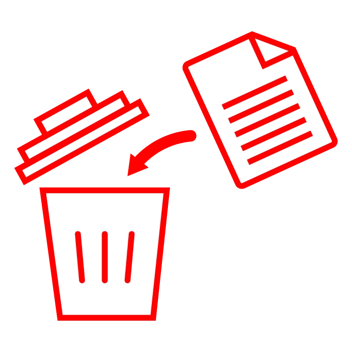 転送データの自動削除