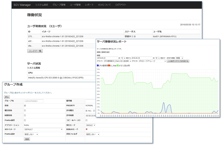 Web ブラウジング管理に特化した SCVX マネージャ